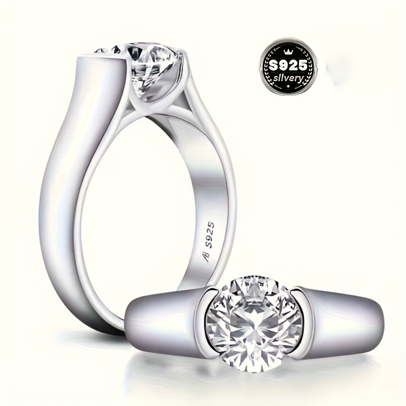 925 Silver Ring with Sparkling Zirconia, Everyday & Party Accessories